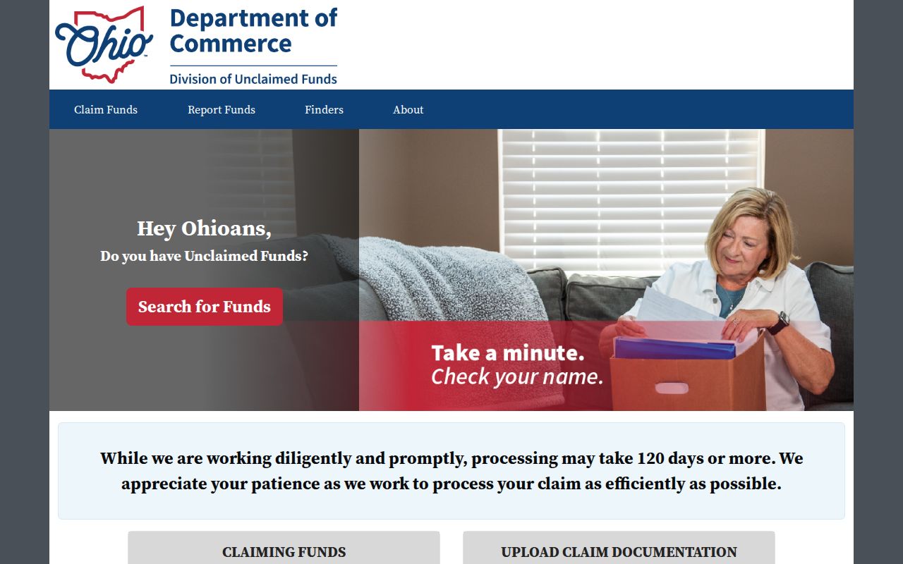 Piqua previous residents image of the Ohio unclaimed funds search